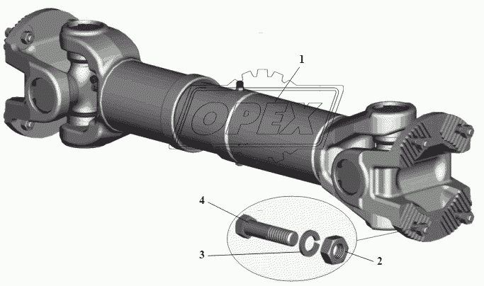 Установка карданного вала (с 2004 г.)